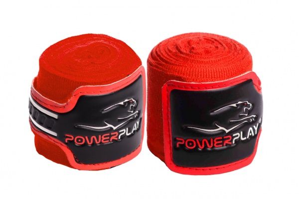 Боксерські бинти PowerPlay уні. 4 м червоні PP_3046 