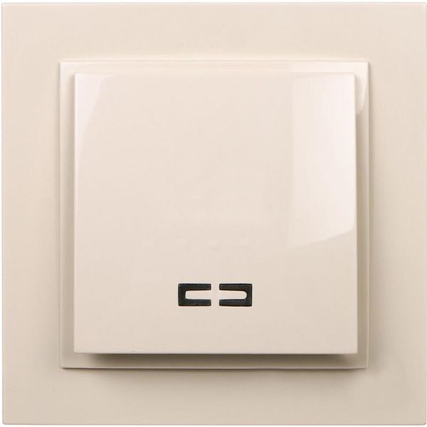 Вимикач одноклавішний Mono Despina з підсвіткою 10 А 250В кремовий