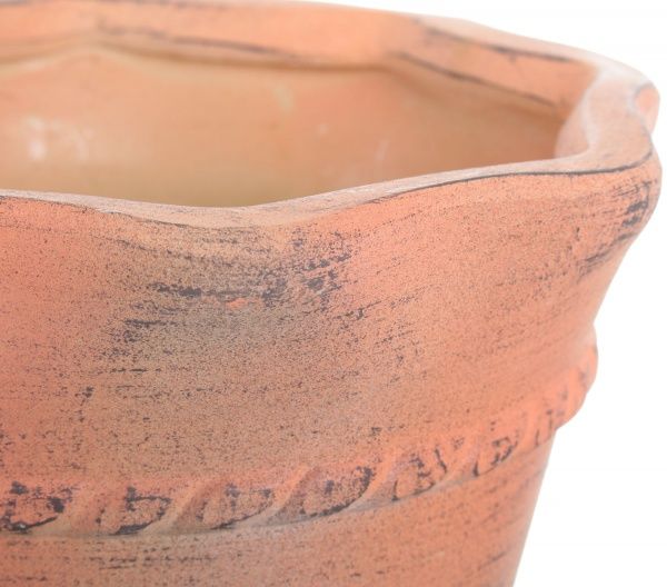 Горщик Viet Thanh Ceramic з блюдцем торбинка 22х14 см VT.9811-2 фігурний коричневий 