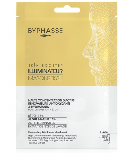 Маска тканинна для обличчя Byphasse для освітлення шкіри 18 мл