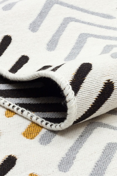 Килим Ekohali Arya AR 19 White Black 160x230 см двосторонній 