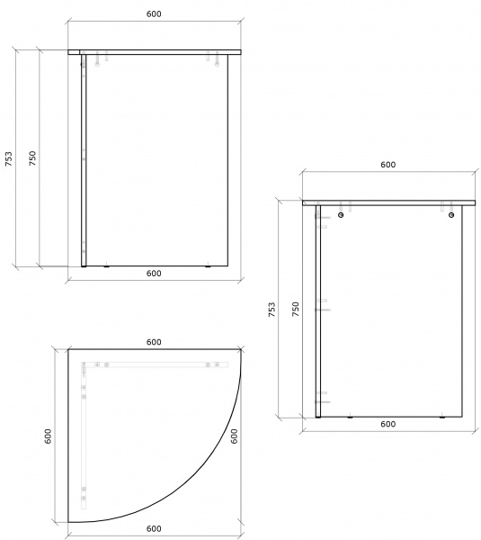 Стол письменный угловой Грейд Оптимал 2 дуб сонома 