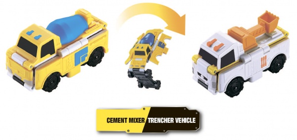 Машинка-трансформер Flip Cars Бетонозмішувач і траншеєкопувач EU463875-02