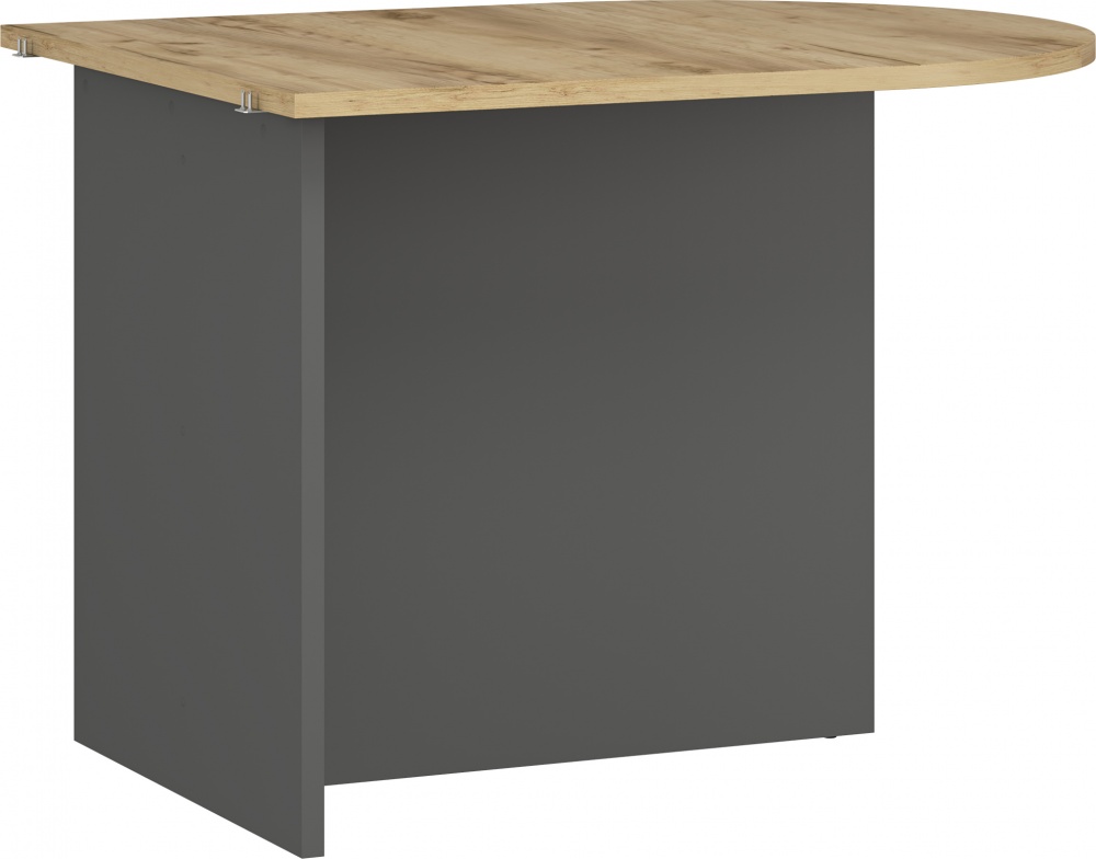 Столик приставний Грейд Ален 788х850х1100 мм графіт сірий/дуб крафт золотий