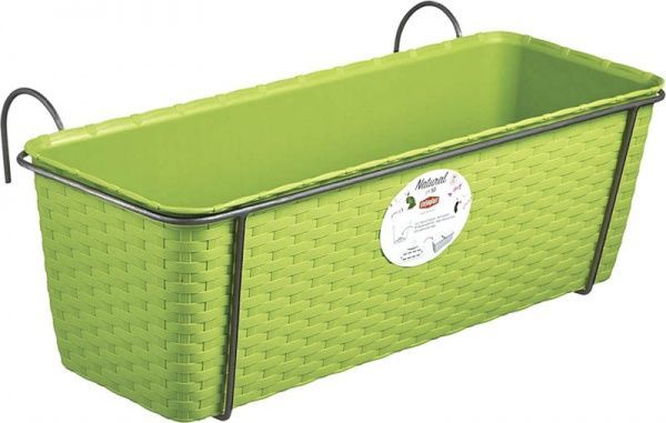 Ящик балконний Stefanplast Natural прямокутний 9,2л світло-зелений (75855) 