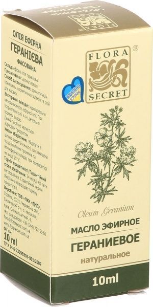 Эфирное масло Flora Secret геранієва 10 мл 
