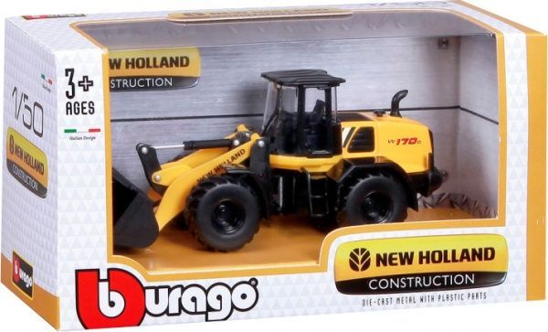 Трактор-навантажувач Bburago New Holland Екскаватор W170D 1:43