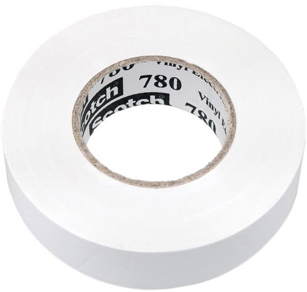 Изолента 3M 19 мм 20 м белая ПВХ