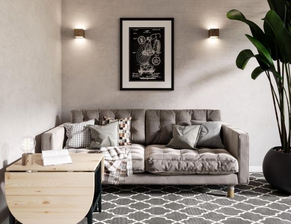 Бра Iterna Brygge темный ясен 1xG9 дерево темное 