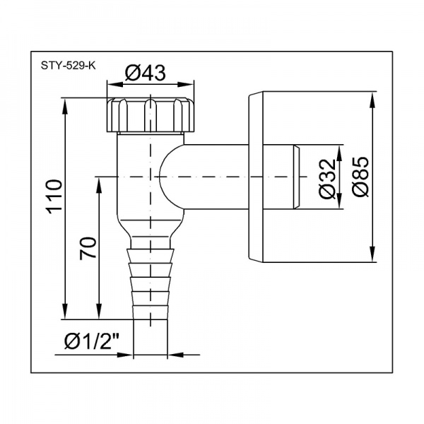 Сифон для стиральной машины Styron STY-529-K наружный хромированный