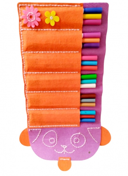 Пенал зший сам Собачка Аплі-Краплі рожевий