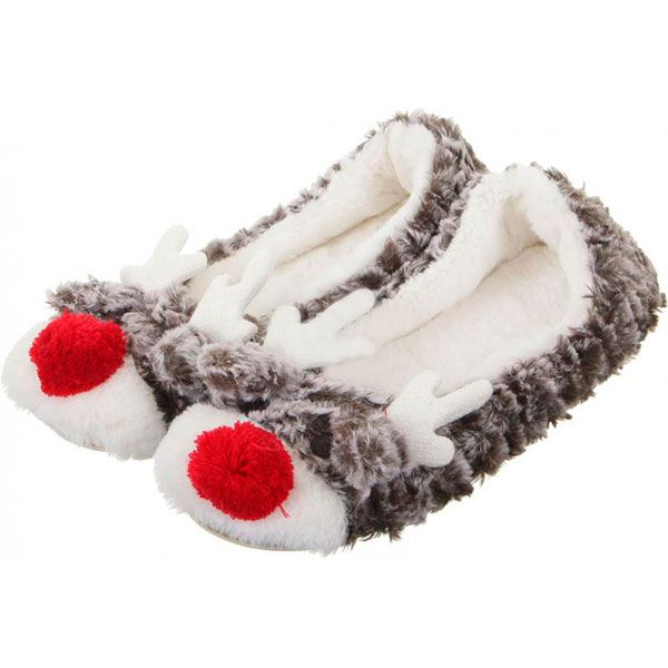 Обувь домашняя женская La Nuit Олени р. 40 шоколадная