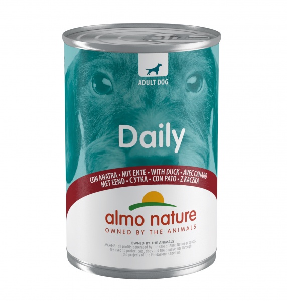Консерва для дорослих собак для усіх порід Almo Nature Daily Menu з качкою 400 г