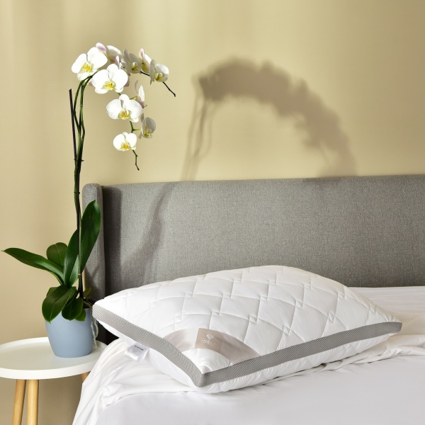 Подушка антиалергенна стьобана AERO + борт з 3D-сіткою IDEIA 50x70 біло-сірий