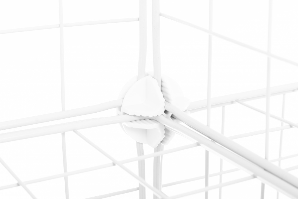 Стелаж дротяний куб metal сubes storage 9 полиць 1105х1105х370 мм білий