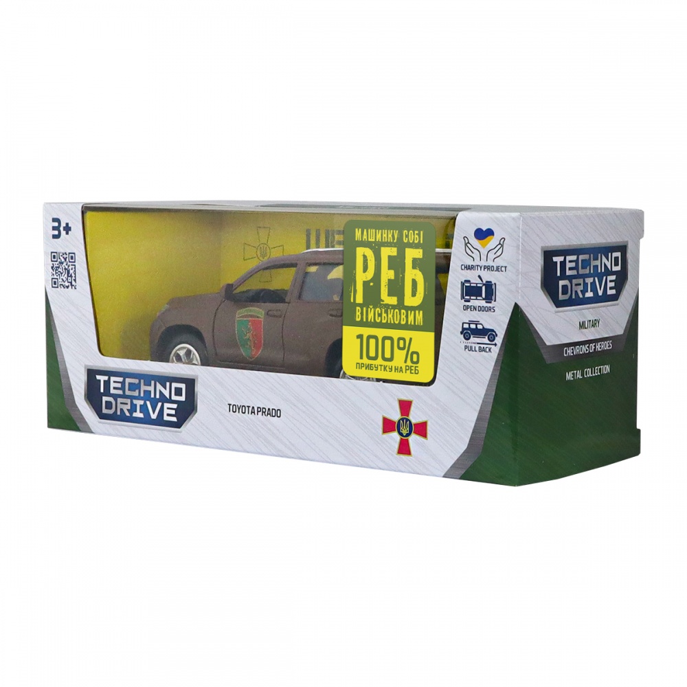 Автомодель TechnoDrive 1:32 серии Шевроны Героев Toyota Prado 24 ОМБр KM618824