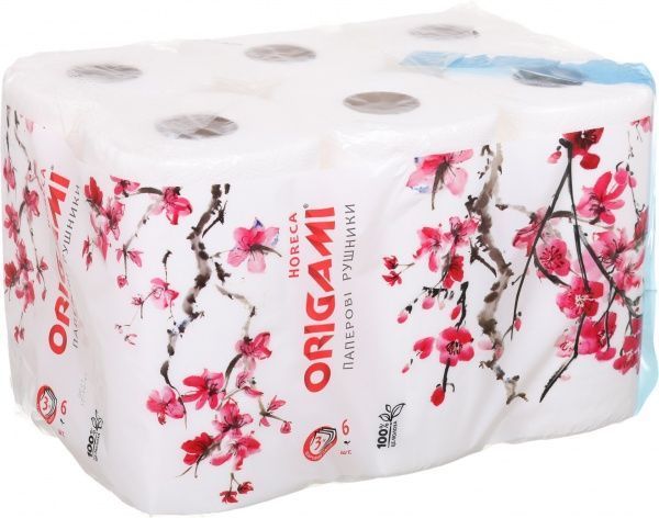 Бумажные полотенца Origami трехслойная 6 шт.