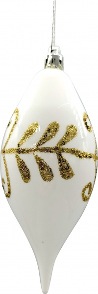 Набор елочных игрушек Сосульки белый 14 см 2 шт./уп. 