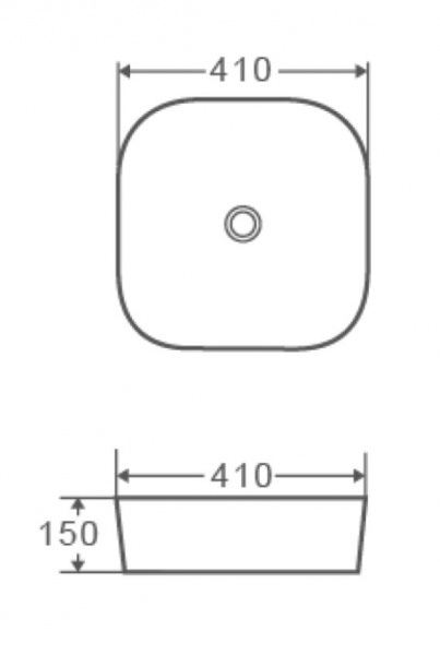 Умивальник Mixxen Atlantic 410х410х150 мм MXLT0613
