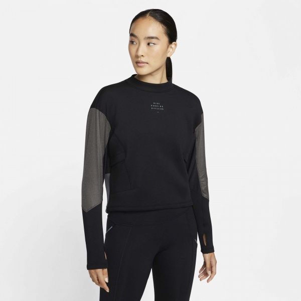Джемпер Nike W NK DF RUN DVN CREW DD5263-010 р. M черный