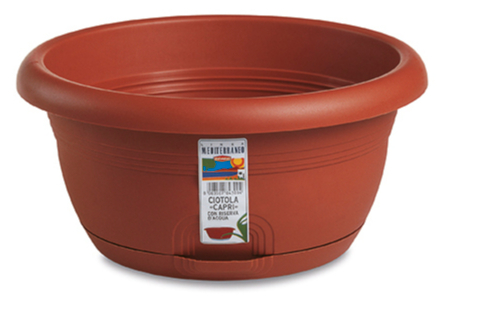 Вазон пластиковый Stefanplast Capri круглый 3 л терракот (84250) 