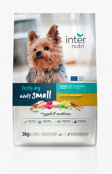 Корм сухий для молодих та дорослих собак для малих порід Internutri Tasty Adult Small з куркою 3 кг