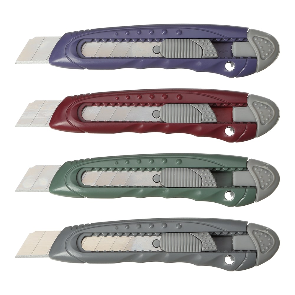 Нож канцелярский Buromax MORANDI STYLE асорті 18 мм пластиковий корпус