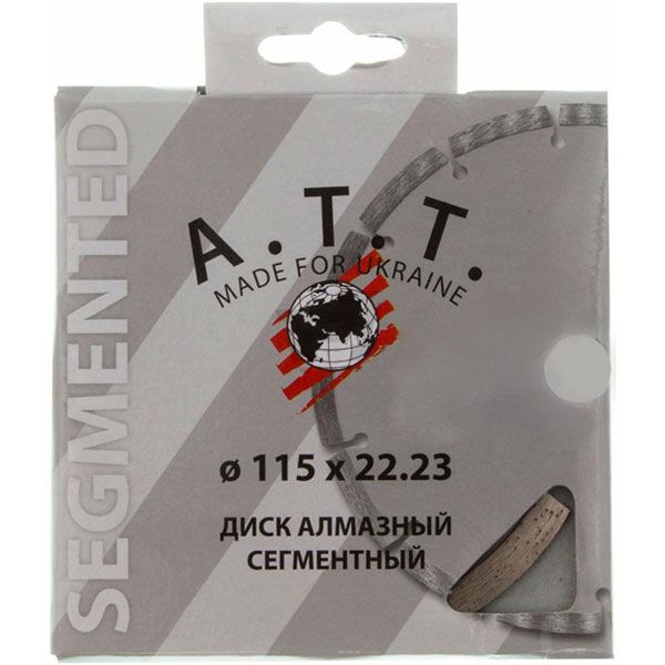 Диск алмазний відрізний A.T.T.  115x1,8x22,2 тротуарна плитка камінь 4310001
