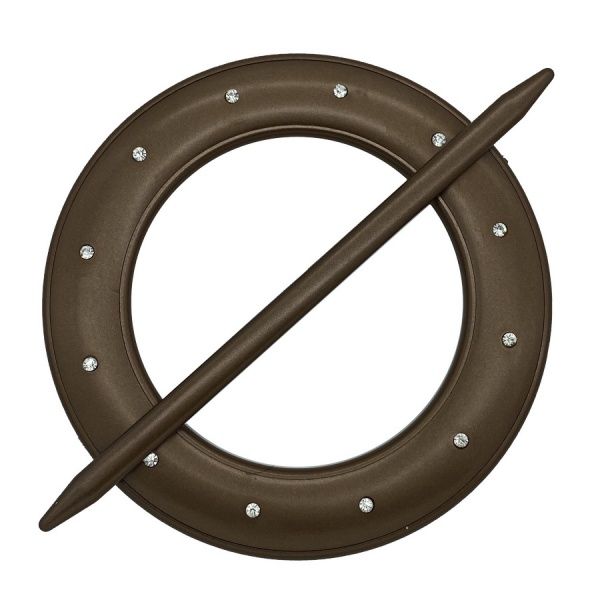 Декор Круг со стразами d150 мм коричневый С002-14 MISLT