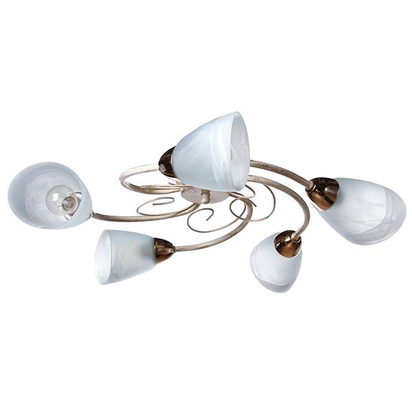 Люстра стельова Vitaluce 5x60 Вт E14 бежевий із золотим V3663/5PL 