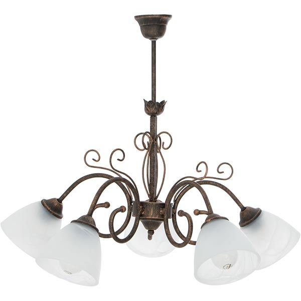 Люстра подвесная Геотон НСБ 02-5х60-157 Ф335 5xE27 античная медь 47283 