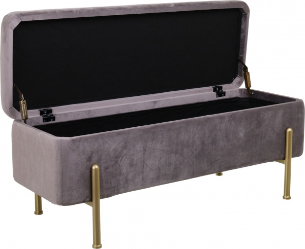 Скриня-пуф Marseille 110х42х42 см сірий 