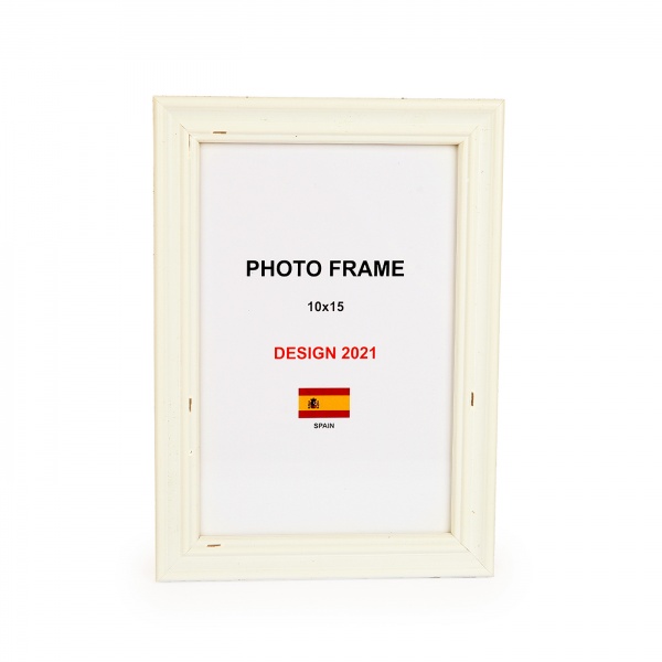 Рамка для фото 1 фото 10x15 см белый прованс 