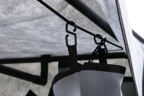 Тканинна шафа London 1720х1280х450 мм сірий із чорним 