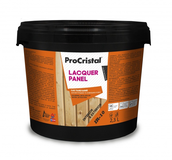 Лак акриловый панельный ИР-10 глянцевый ProCristal глянец 2,3 л