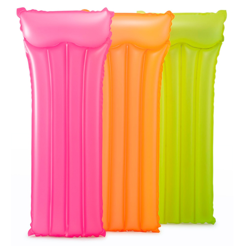 Матрас надувной Intex с подголовником 183х76 см в ассортименте