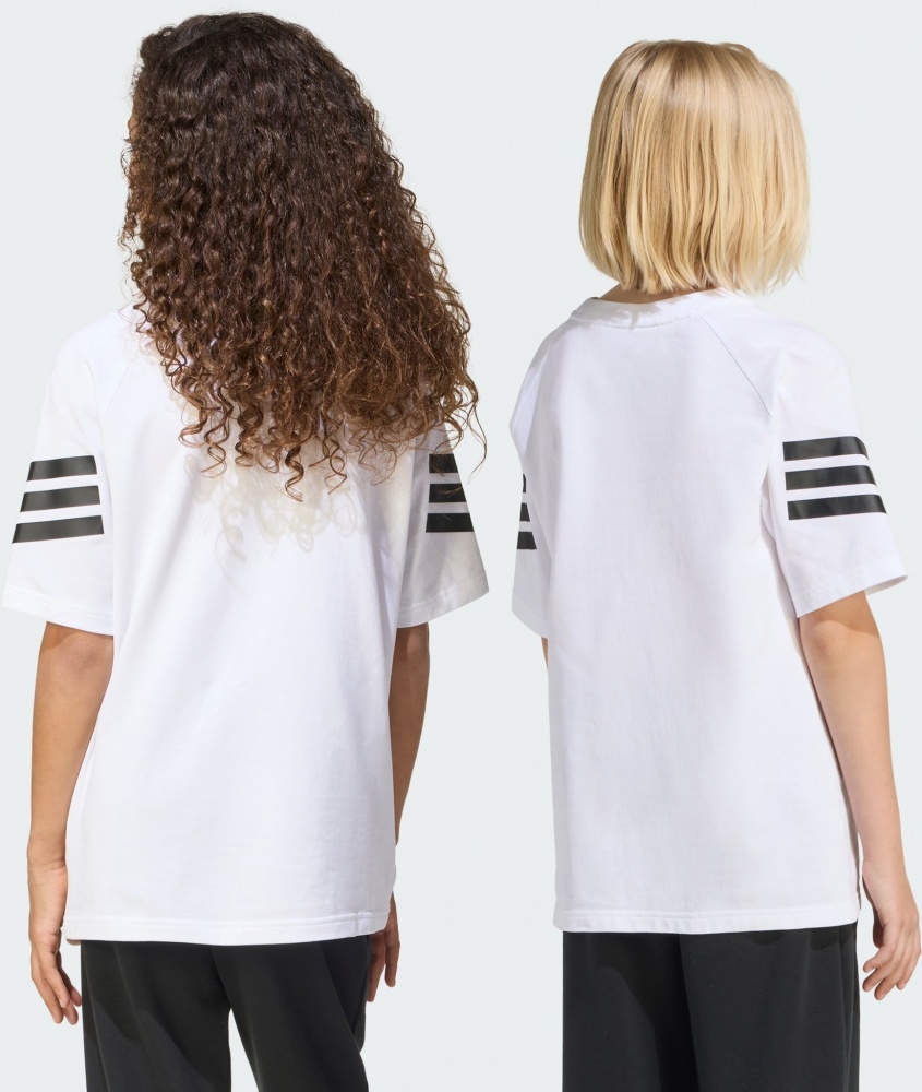 Футболка Adidas J FI 3S TEE WHITE/BLACK KC1965 р.13-14YRS білий