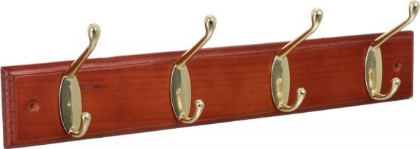 Вішалка Larvij на 4 гачка Червоне дерево 363х60х12 мм
