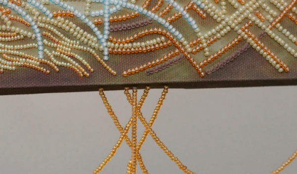 Набор для вышивания бисером на натуральном художественном холсте Латте АВ-518 Абрис Арт 