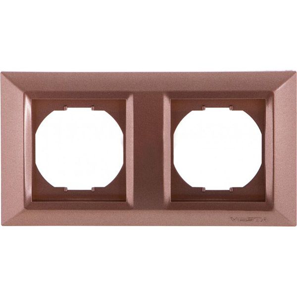 Рамка двухместная UP! (Underprice) Vesta горизонтальная бронзовый