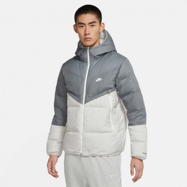 Куртка Nike M NSW SF WINDRUNNER HD JKT DD6795-077 р.L светло-серый