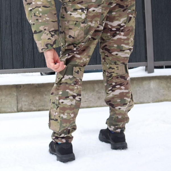 Брюки UkrCossacks тактические зимние мультикам с сумкой для транспортировки р.XL