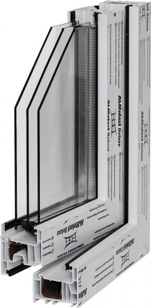 Окно глухое ALMplast Delux 70 600x800 мм без открывания