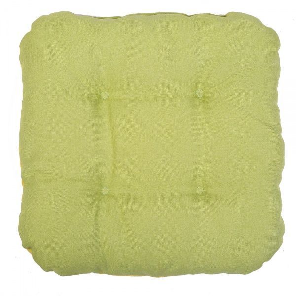 Подушка на кресло Безе 41х41х8 жаккард С09+С26 желтый+салатовая