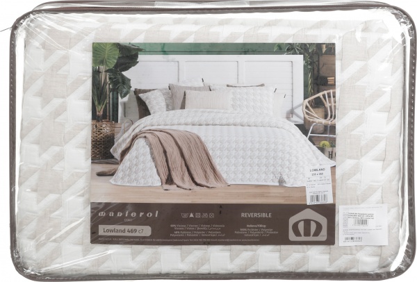 Покрывало LOWLAND 469/07 235x260 см Manterol бежевый с белым 