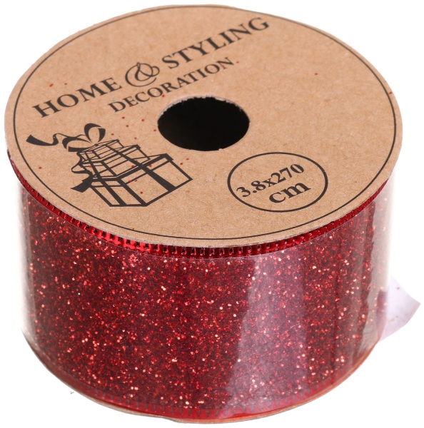 Лента декоративная с блестками 38х2700 мм ANM800700 