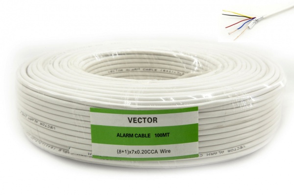 Кабель сигнальний багатожильний Vektor в екрані CCA 8х0,22 біметал 