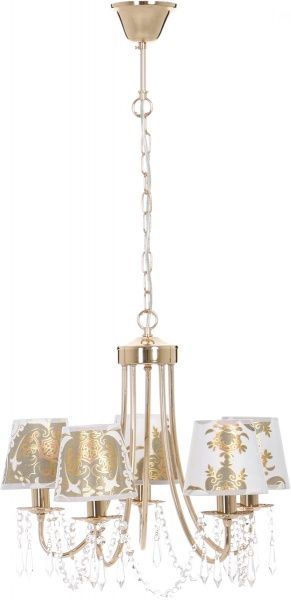 Люстра Arte Lamp A5008LM-5GO 5x40 Вт E14 бело-золотистый 5008 