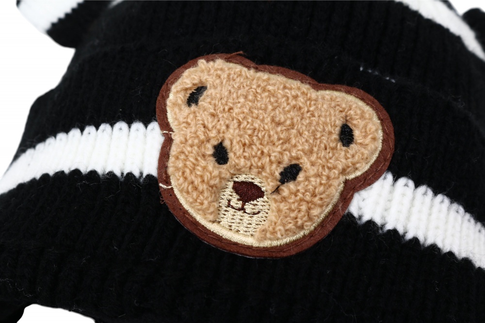 Шапка HW дитяча з мотузочками р.50-52 чорно-білий