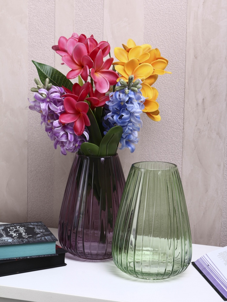 Ваза скляна Sensio Drops 22,5 см фіолетова JY-913DFX01C